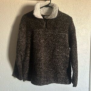 Brown Sweatshirt 3/4 Zip